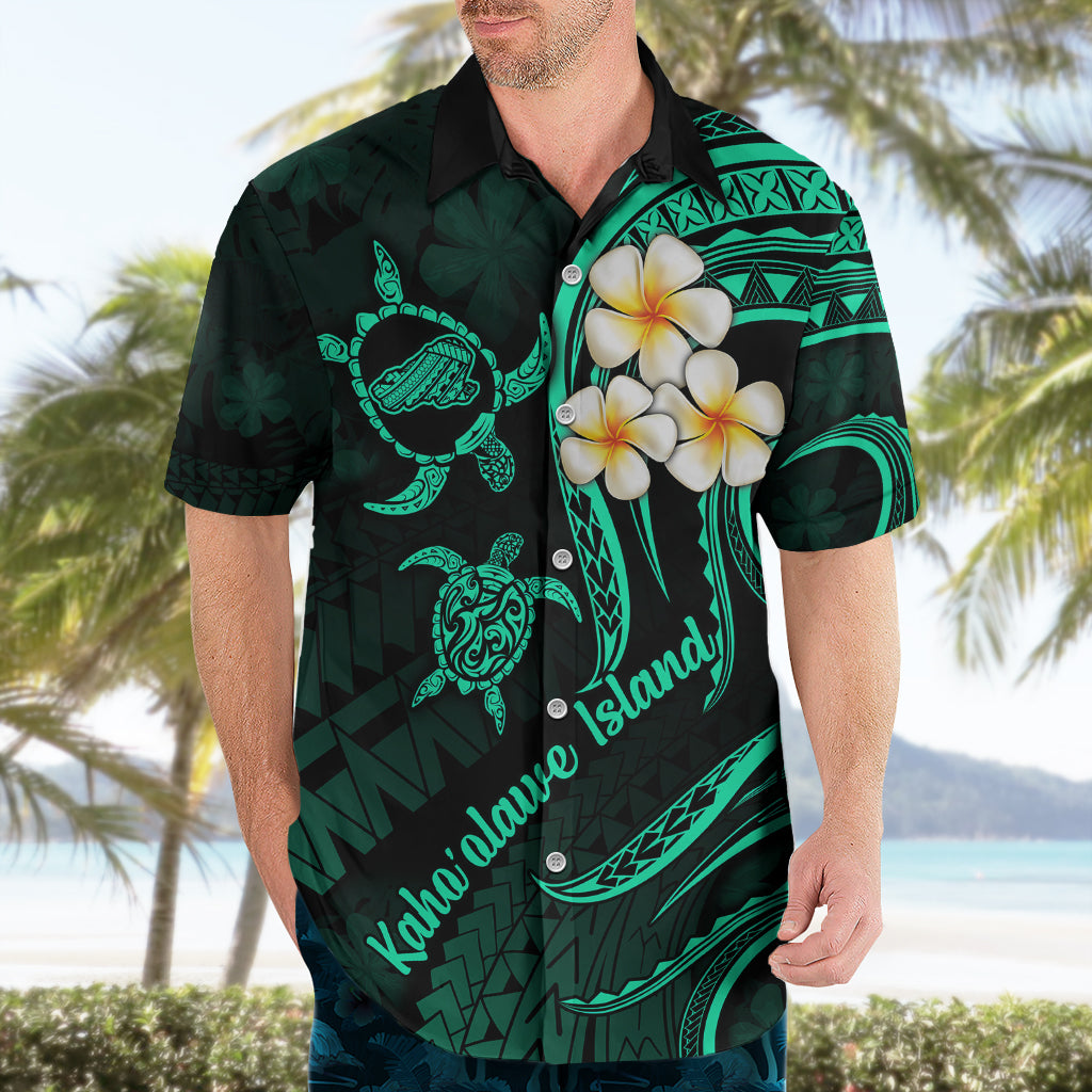Polynesian Hawaii Hawaiian Shirt Kahoolawe Islands with Pacific Plumeria Turquoise Vibe LT9 - Polynesian Pride