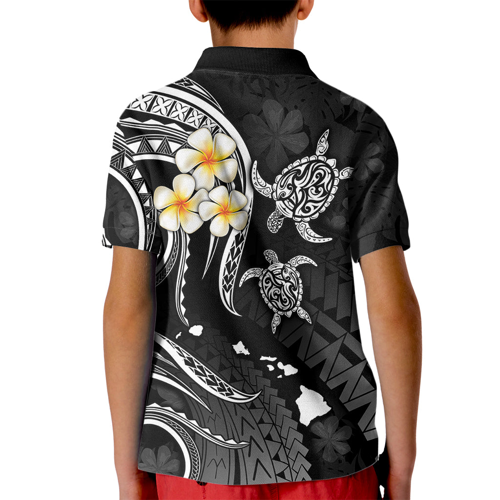 Polynesian Hawaii Kid Polo Shirt Kahoolawe Islands with Pacific Plumeria White Vibe LT9 - Polynesian Pride