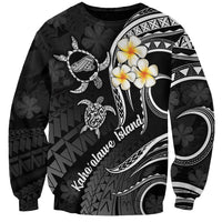 Polynesian Hawaii Sweatshirt Kahoolawe Islands with Pacific Plumeria White Vibe LT9 Unisex White - Polynesian Pride