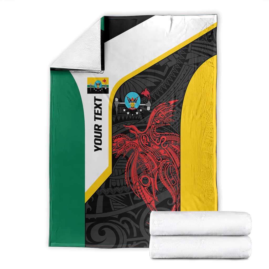 Personalised PNG Hela Province Blanket Bird of Paradise Tattoo Flag Motif - Polynesian Pride