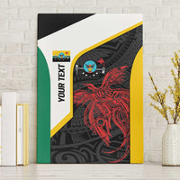 Personalised PNG Hela Province Canvas Wall Art Bird of Paradise Tattoo Flag Motif - Polynesian Pride