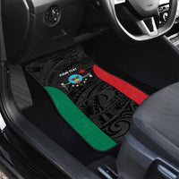 Personalised PNG Hela Province Car Mats Bird of Paradise Tattoo Flag Motif - Polynesian Pride