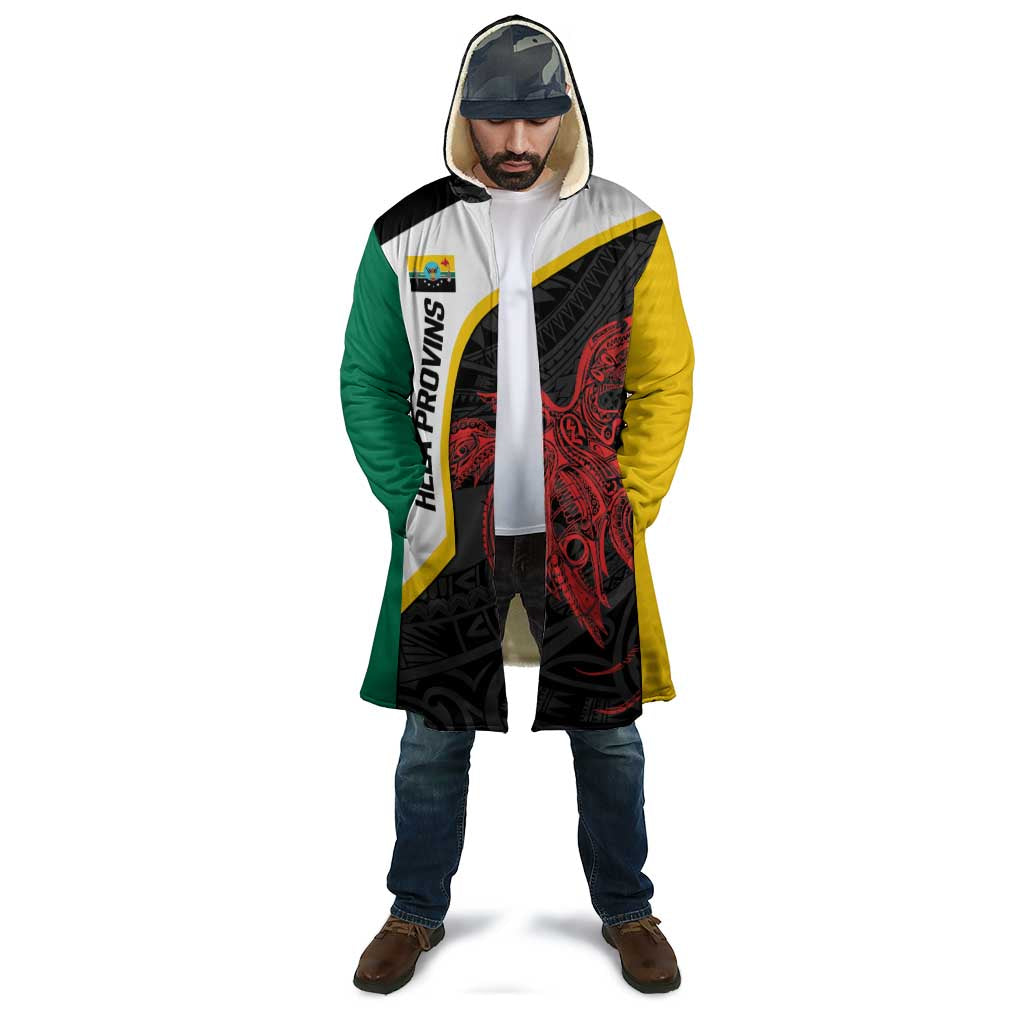 Personalised PNG Hela Province Cloak Bird of Paradise Tattoo Flag Motif - Polynesian Pride