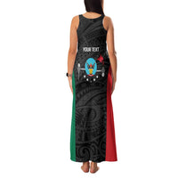 Personalised PNG Hela Province Family Matching Tank Maxi Dress and Hawaiian Shirt Bird of Paradise Tattoo Flag Motif - Polynesian Pride