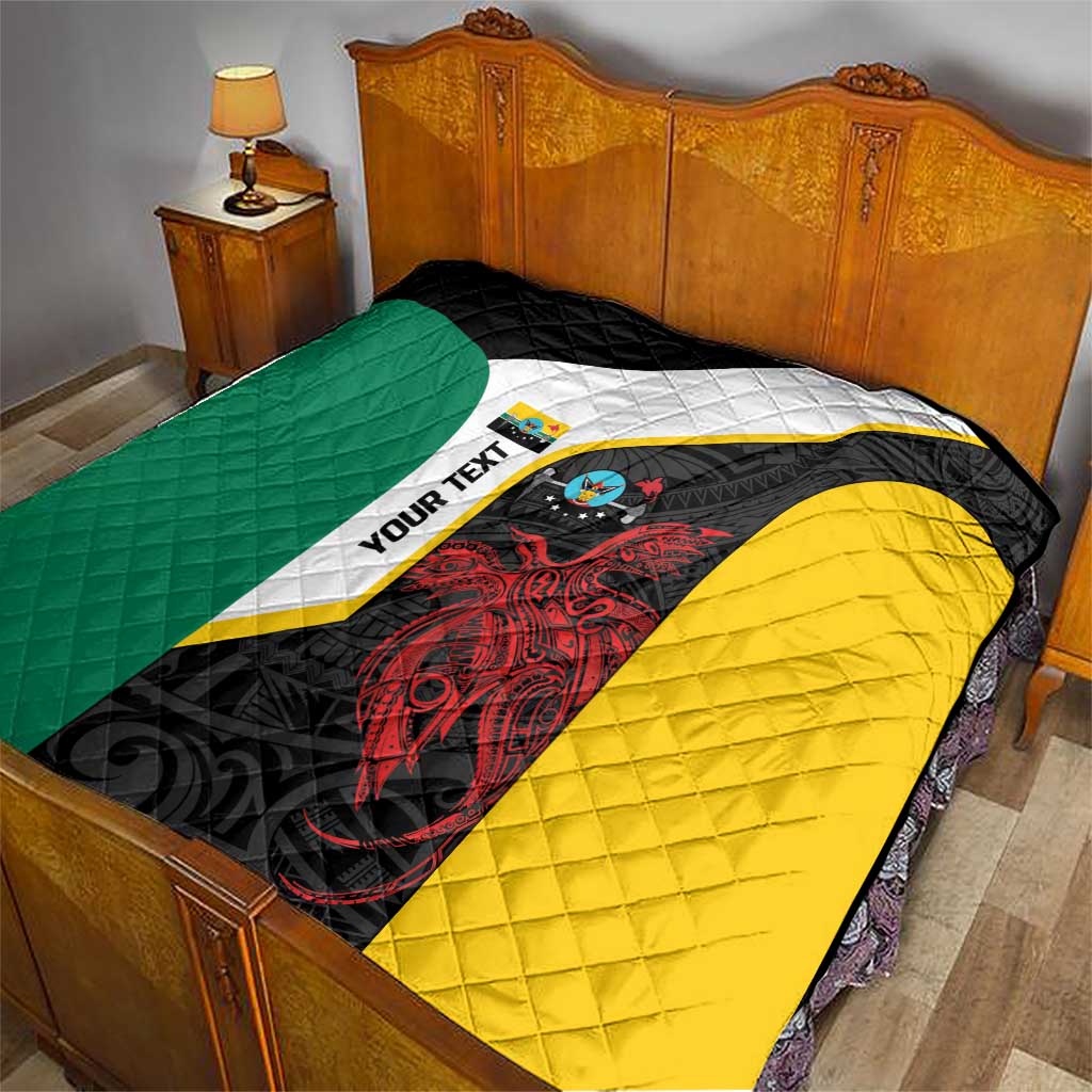 Personalised PNG Hela Province Quilt Bird of Paradise Tattoo Flag Motif - Polynesian Pride