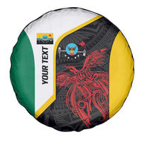 Personalised PNG Hela Province Spare Tire Cover Bird of Paradise Tattoo Flag Motif - Polynesian Pride