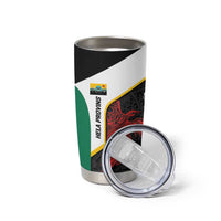 Personalised PNG Hela Province Tumbler Cup Bird of Paradise Tattoo Flag Motif - Polynesian Pride