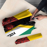 Personalised PNG Hela Province Umbrella Bird of Paradise Tattoo Flag Motif - Polynesian Pride