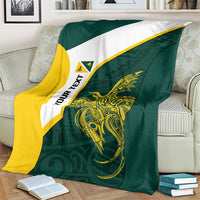 Personalised PNG Jiwaka Province Blanket Bird of Paradise Tattoo Flag Motif - Polynesian Pride