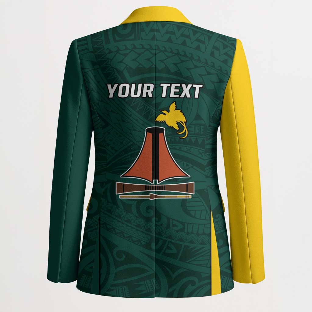 Personalised PNG Jiwaka Province Blazer Bird of Paradise Tattoo Flag Motif - Polynesian Pride