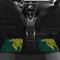 Personalised PNG Jiwaka Province Car Mats Bird of Paradise Tattoo Flag Motif - Polynesian Pride