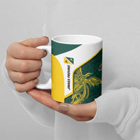 Personalised PNG Jiwaka Province Ceramic Mug Bird of Paradise Tattoo Flag Motif - Polynesian Pride