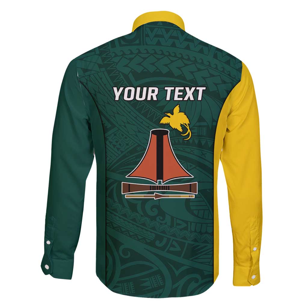 Personalised PNG Jiwaka Province Family Matching Long Sleeve Bodycon Dress and Hawaiian Shirt Bird of Paradise Tattoo Flag Motif - Polynesian Pride