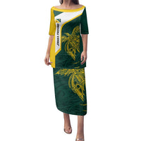 Personalised PNG Jiwaka Province Family Matching Puletasi and Hawaiian Shirt Bird of Paradise Tattoo Flag Motif - Polynesian Pride