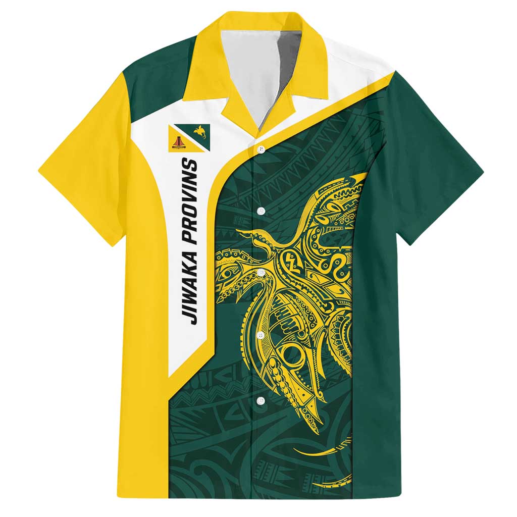 Personalised PNG Jiwaka Province Family Matching Short Sleeve Bodycon Dress and Hawaiian Shirt Bird of Paradise Tattoo Flag Motif - Polynesian Pride