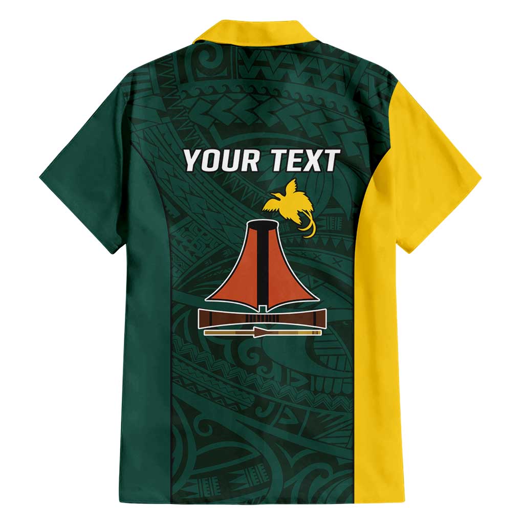 Personalised PNG Jiwaka Province Family Matching Short Sleeve Bodycon Dress and Hawaiian Shirt Bird of Paradise Tattoo Flag Motif - Polynesian Pride