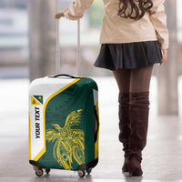 Personalised PNG Jiwaka Province Luggage Cover Bird of Paradise Tattoo Flag Motif - Polynesian Pride