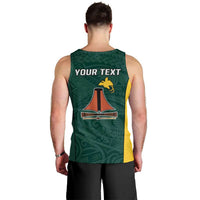 Personalised PNG Jiwaka Province Men Tank Top Bird of Paradise Tattoo Flag Motif - Polynesian Pride