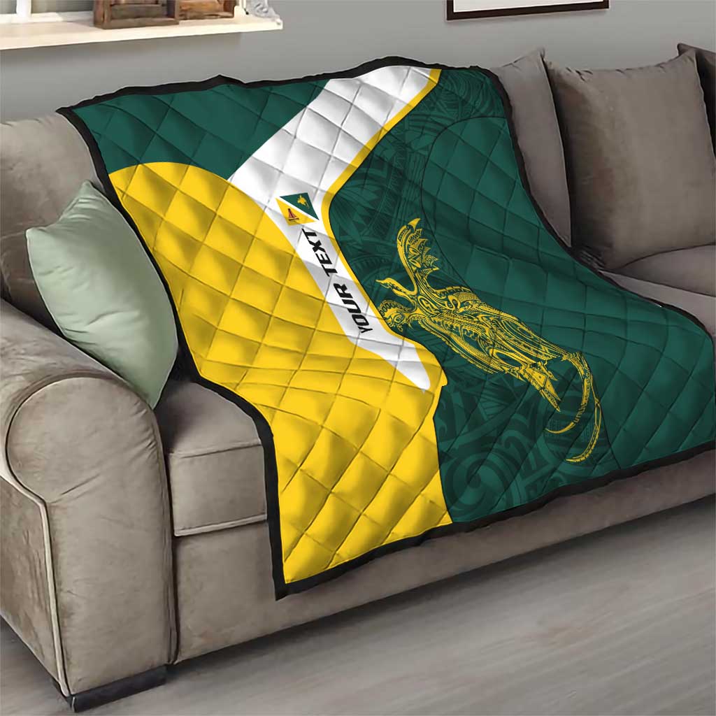 Personalised PNG Jiwaka Province Quilt Bird of Paradise Tattoo Flag Motif - Polynesian Pride