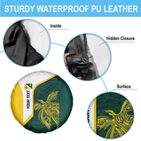 Personalised PNG Jiwaka Province Spare Tire Cover Bird of Paradise Tattoo Flag Motif - Polynesian Pride