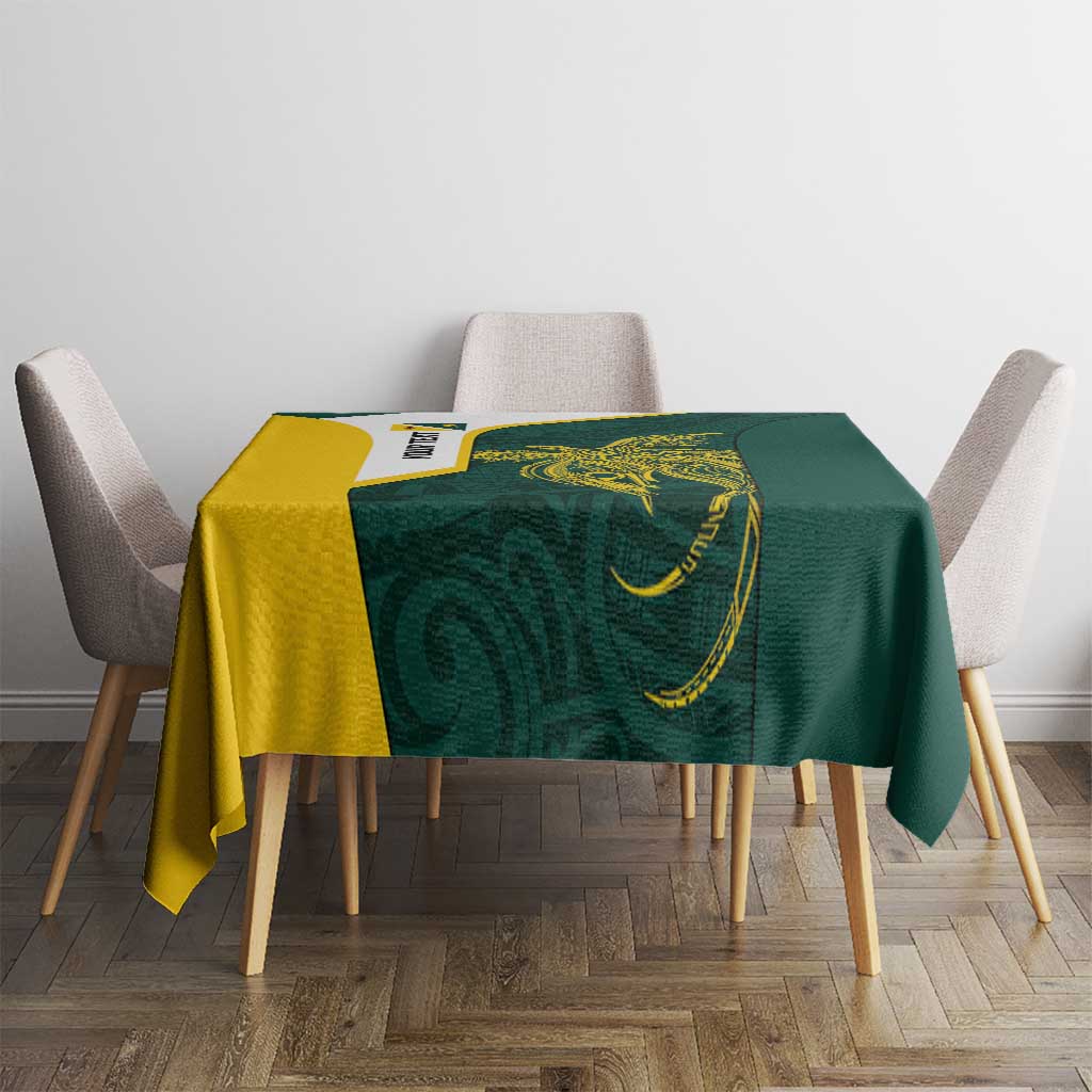 Personalised PNG Jiwaka Province Tablecloth Bird of Paradise Tattoo Flag Motif - Polynesian Pride