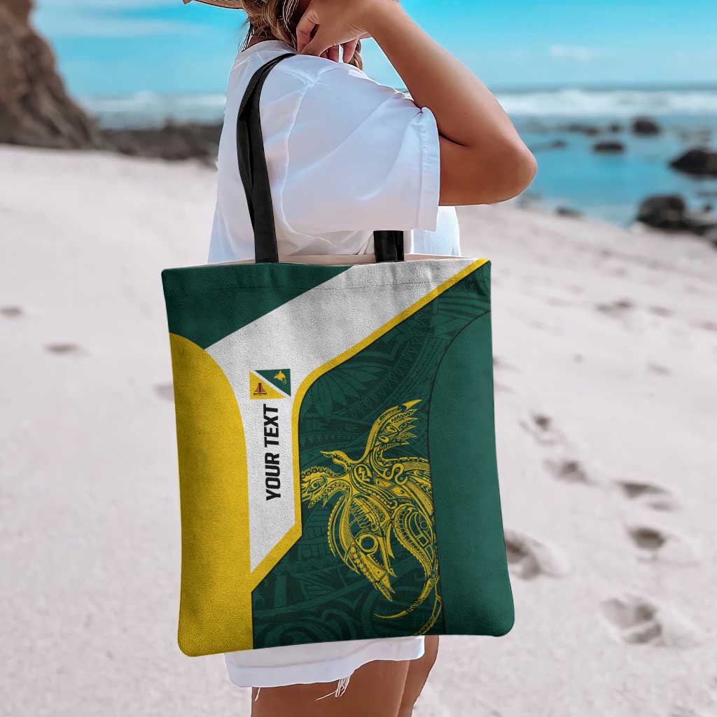 Personalised PNG Jiwaka Province Tote Bag Bird of Paradise Tattoo Flag Motif - Polynesian Pride