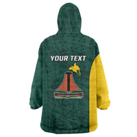 Personalised PNG Jiwaka Province Wearable Blanket Hoodie Bird of Paradise Tattoo Flag Motif - Polynesian Pride