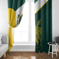 Personalised PNG Jiwaka Province Window Curtain Bird of Paradise Tattoo Flag Motif - Polynesian Pride