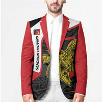 Personalised PNG Sandaun Province Blazer Bird of Paradise Tattoo Flag Motif - Polynesian Pride