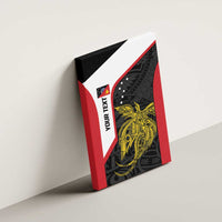 Personalised PNG Sandaun Province Canvas Wall Art Bird of Paradise Tattoo Flag Motif - Polynesian Pride