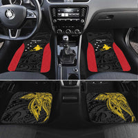 Personalised PNG Sandaun Province Car Mats Bird of Paradise Tattoo Flag Motif - Polynesian Pride