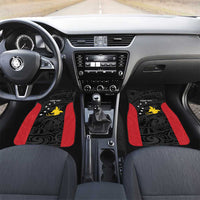 Personalised PNG Sandaun Province Car Mats Bird of Paradise Tattoo Flag Motif - Polynesian Pride