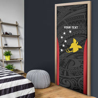 Personalised PNG Sandaun Province Door Cover Bird of Paradise Tattoo Flag Motif - Polynesian Pride