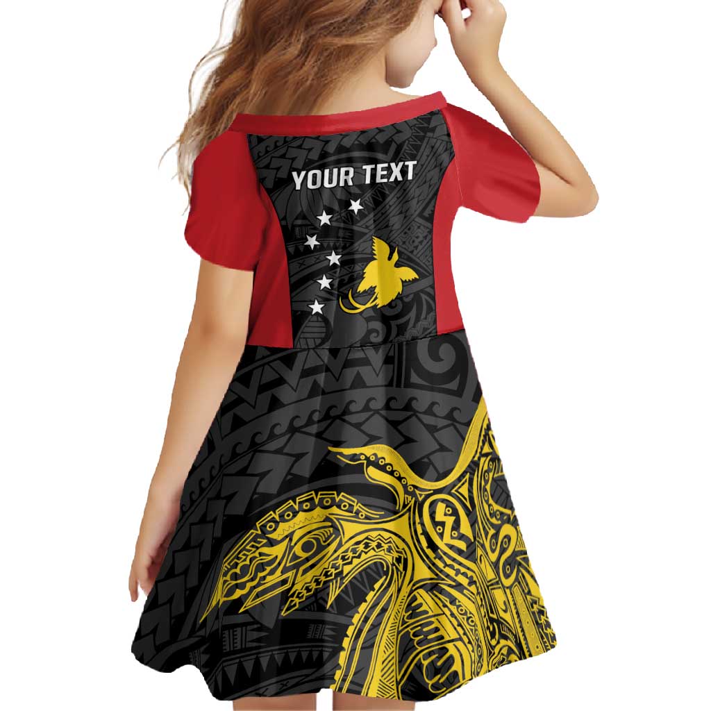 Personalised PNG Sandaun Province Family Matching Mermaid Dress and Hawaiian Shirt Bird of Paradise Tattoo Flag Motif - Polynesian Pride