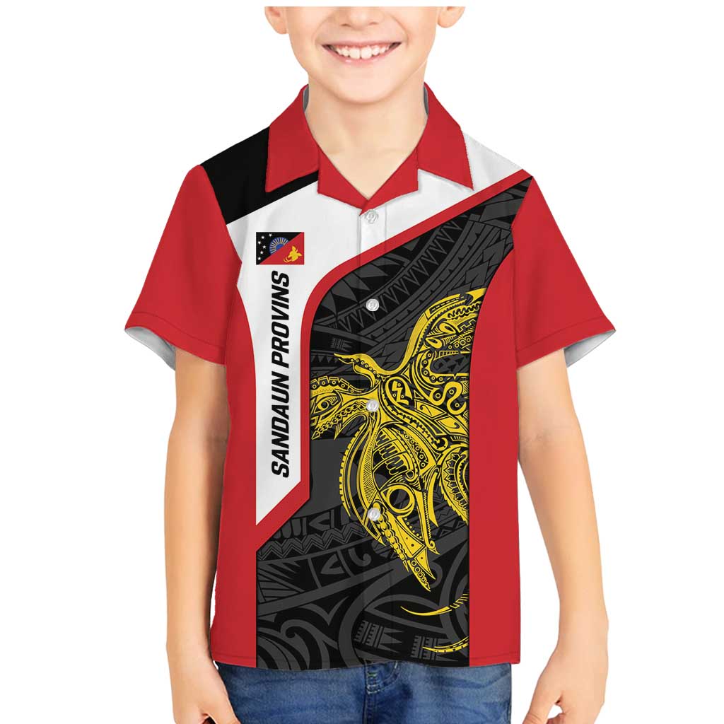 Personalised PNG Sandaun Province Family Matching Mermaid Dress and Hawaiian Shirt Bird of Paradise Tattoo Flag Motif - Polynesian Pride