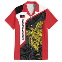 Personalised PNG Sandaun Province Family Matching Short Sleeve Bodycon Dress and Hawaiian Shirt Bird of Paradise Tattoo Flag Motif - Polynesian Pride