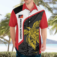 Personalised PNG Sandaun Province Hawaiian Shirt Bird of Paradise Tattoo Flag Motif - Polynesian Pride
