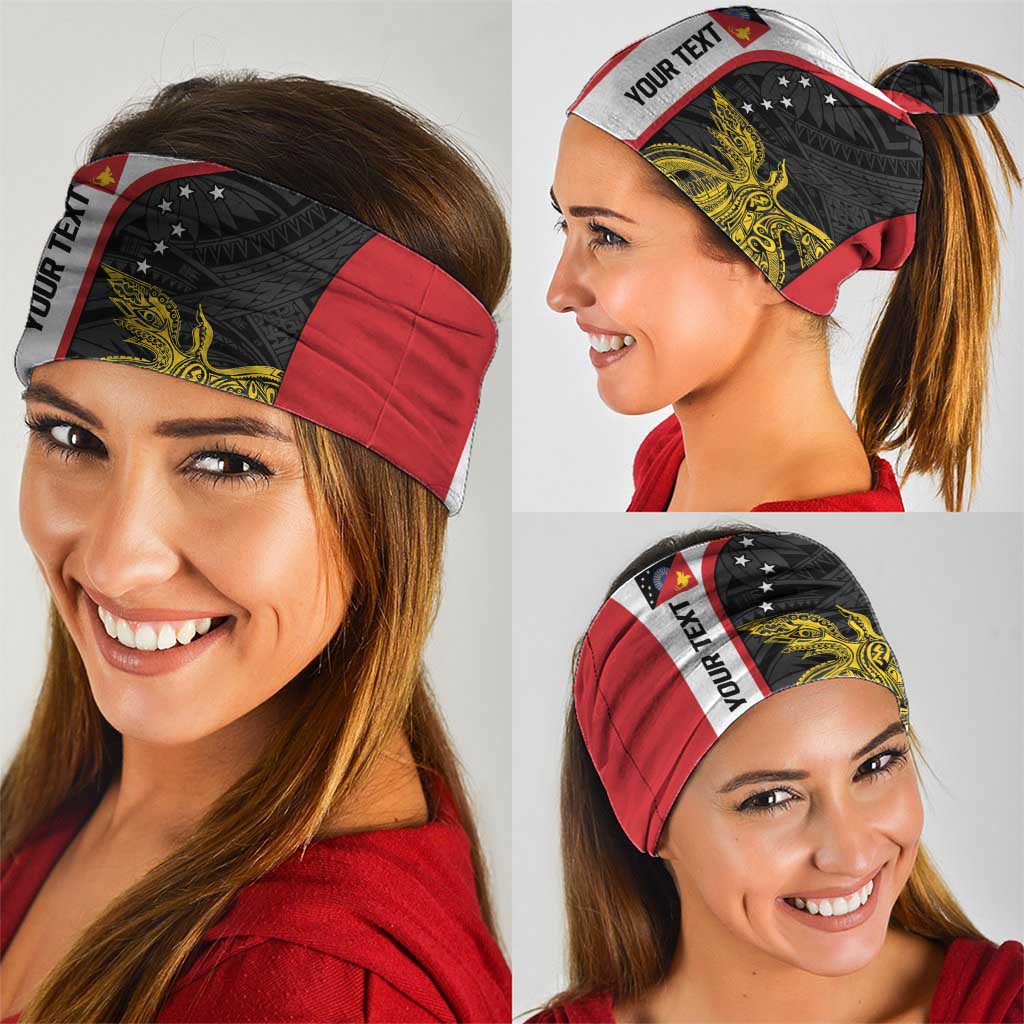 Personalised PNG Sandaun Province Neck Gaiter Bird of Paradise Tattoo Flag Motif - Polynesian Pride
