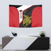 Personalised PNG Sandaun Province Tapestry Bird of Paradise Tattoo Flag Motif - Polynesian Pride