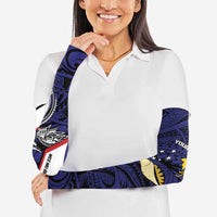 Personalised PNG West New Britain Province Arm Sleeves Bird of Paradise Tattoo Flag Motif - Polynesian Pride