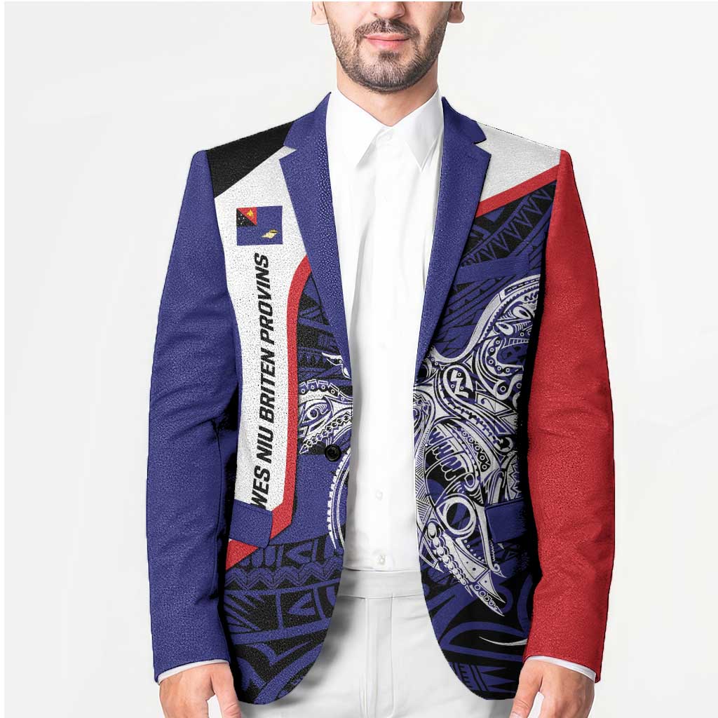 Personalised PNG West New Britain Province Blazer Bird of Paradise Tattoo Flag Motif - Polynesian Pride