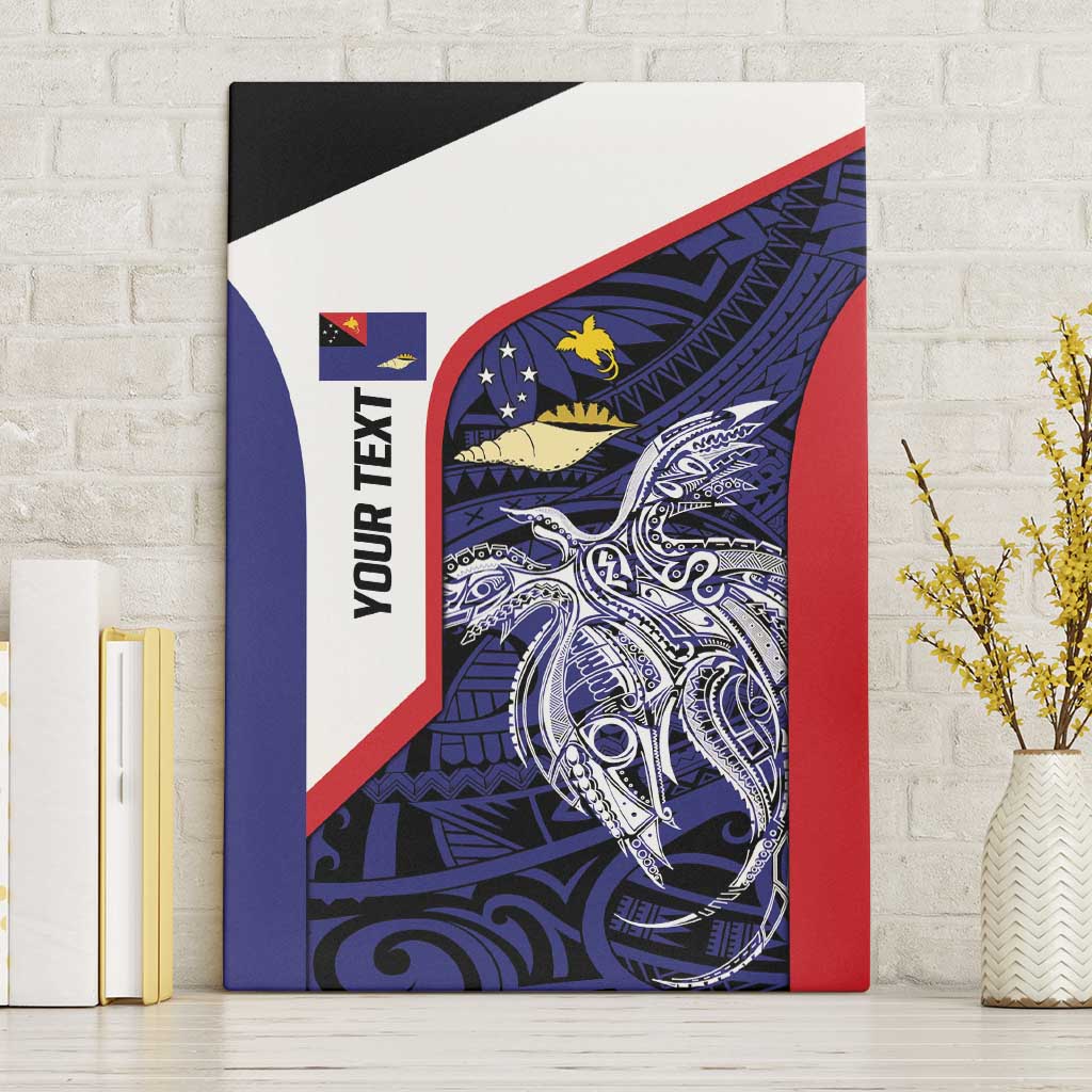 Personalised PNG West New Britain Province Canvas Wall Art Bird of Paradise Tattoo Flag Motif - Polynesian Pride