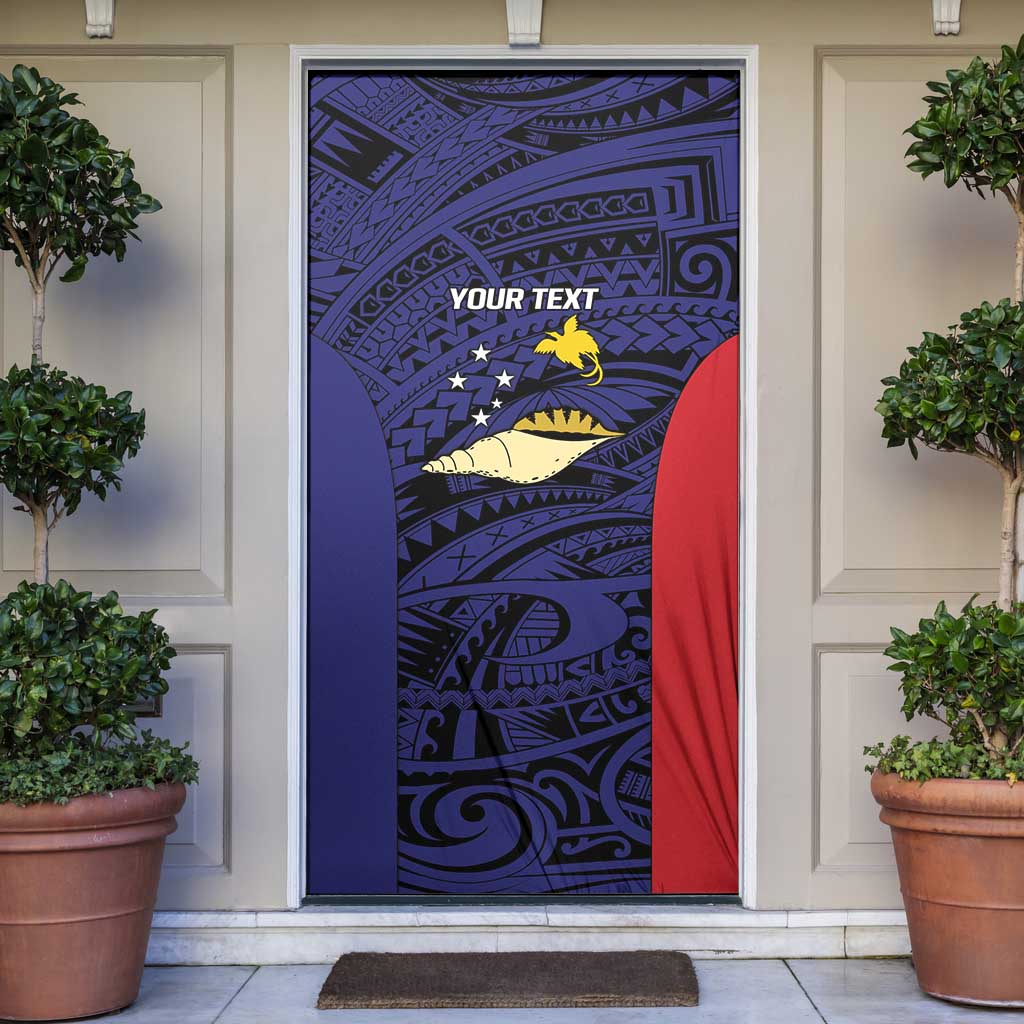 Personalised PNG West New Britain Province Door Cover Bird of Paradise Tattoo Flag Motif - Polynesian Pride