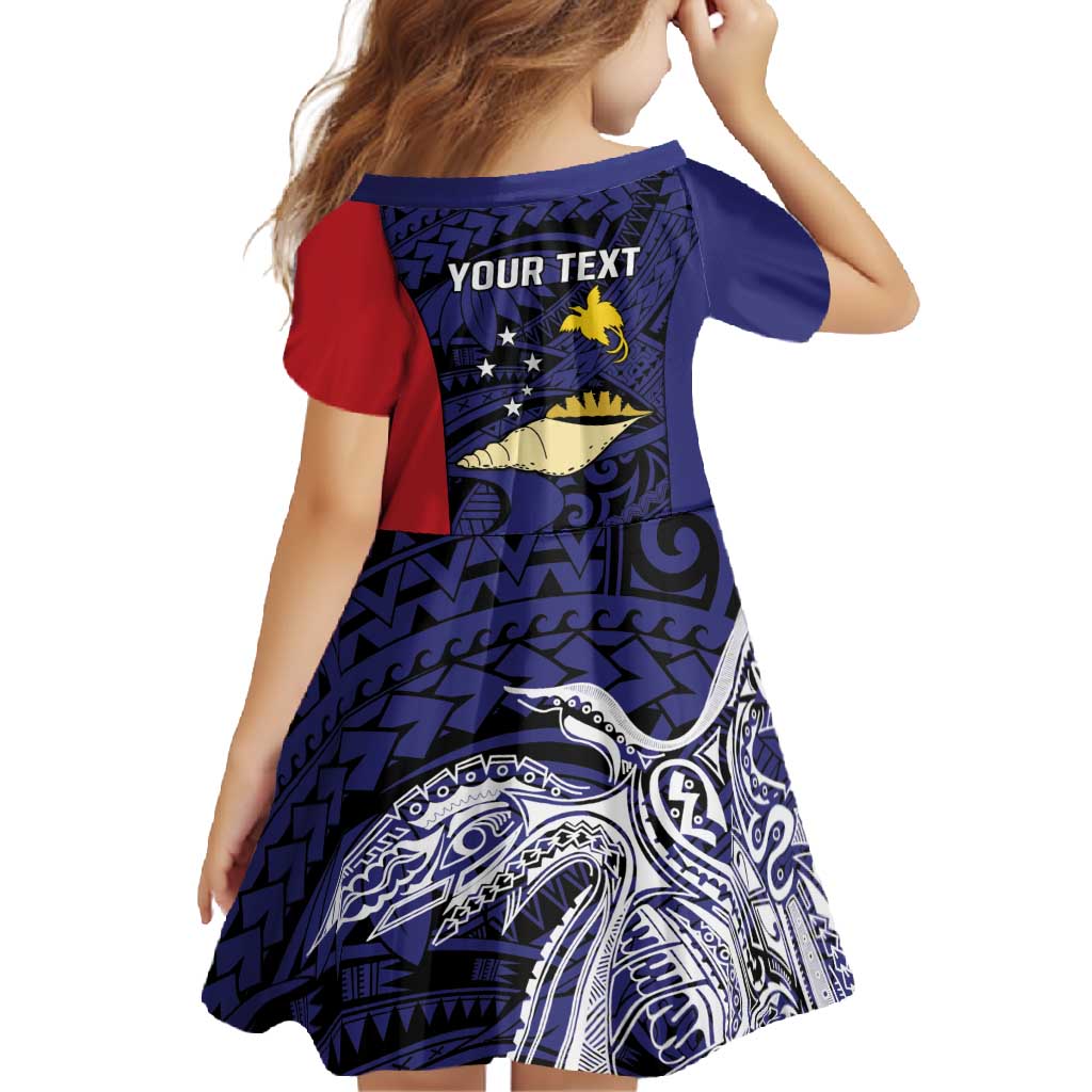 Personalised PNG West New Britain Province Family Matching Summer Maxi Dress and Hawaiian Shirt Bird of Paradise Tattoo Flag Motif - Polynesian Pride