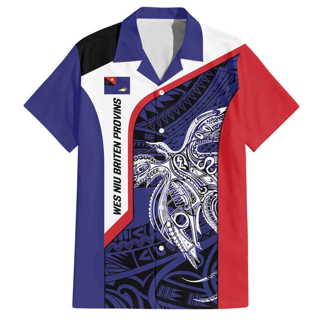 Personalised PNG West New Britain Province Family Matching Tank Maxi Dress and Hawaiian Shirt Bird of Paradise Tattoo Flag Motif - Polynesian Pride