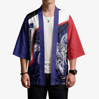 Personalised PNG West New Britain Province Kimono Bird of Paradise Tattoo Flag Motif - Polynesian Pride