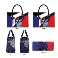 Personalised PNG West New Britain Province Leather Bag Bird of Paradise Tattoo Flag Motif - Polynesian Pride