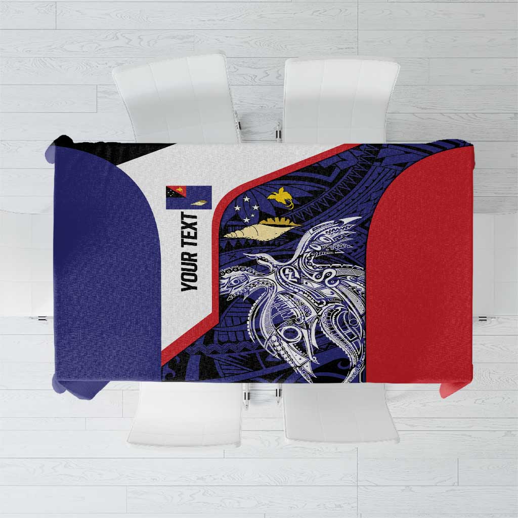 Personalised PNG West New Britain Province Tablecloth Bird of Paradise Tattoo Flag Motif - Polynesian Pride