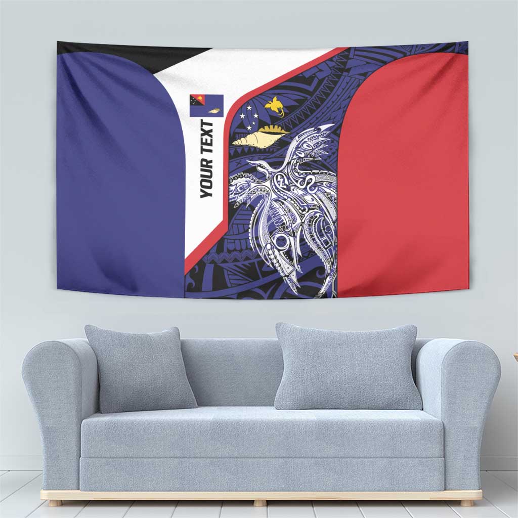 Personalised PNG West New Britain Province Tapestry Bird of Paradise Tattoo Flag Motif - Polynesian Pride