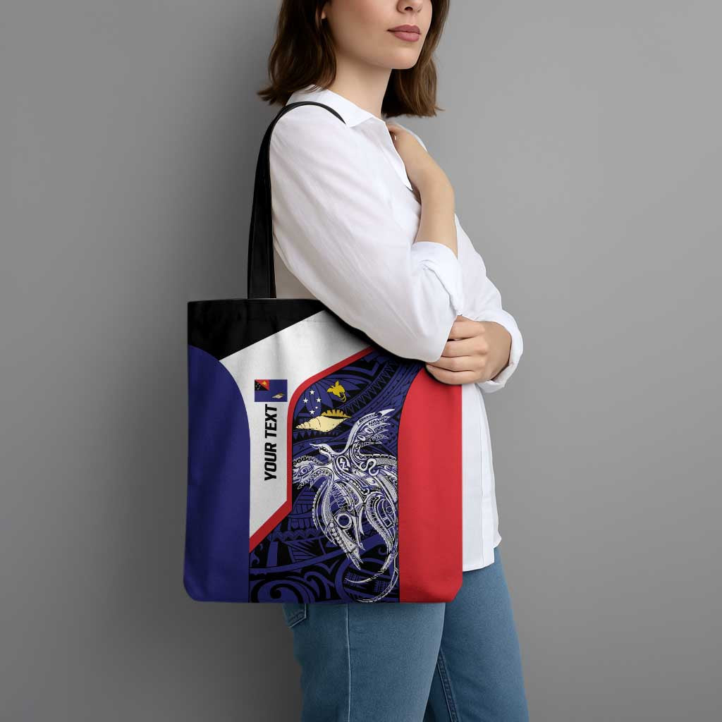 Personalised PNG West New Britain Province Tote Bag Bird of Paradise Tattoo Flag Motif - Polynesian Pride